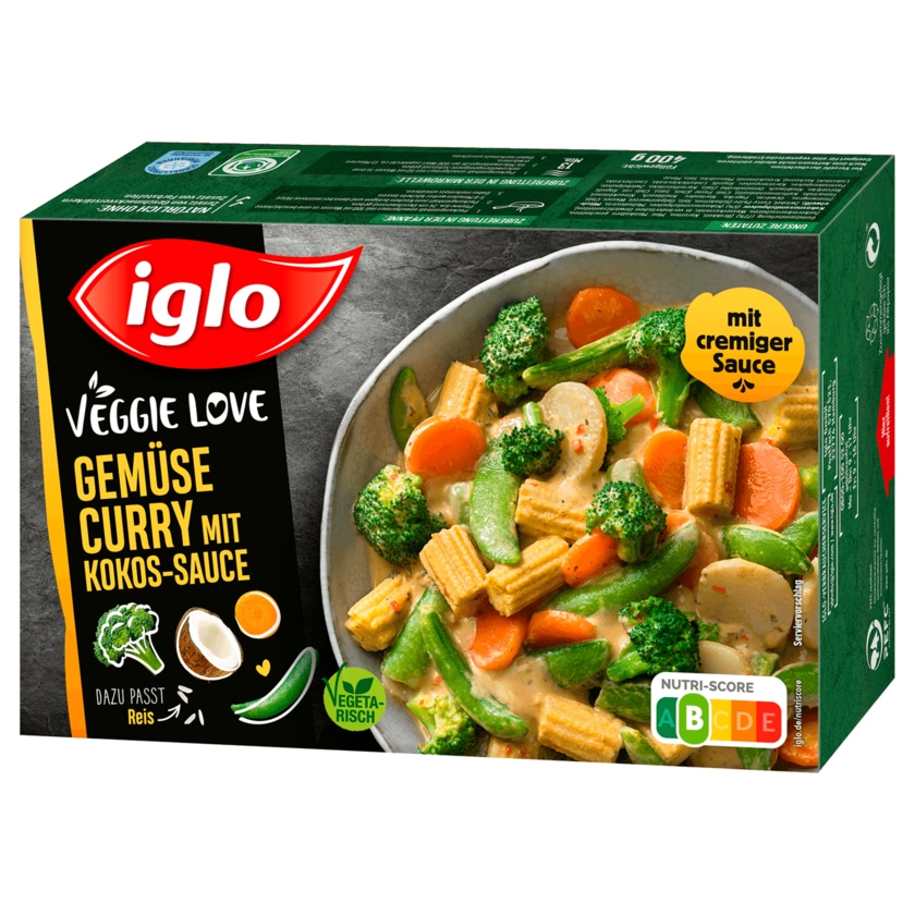 Iglo Veggie Love Gemüse Curry mit Kokos-Sauce 400g
